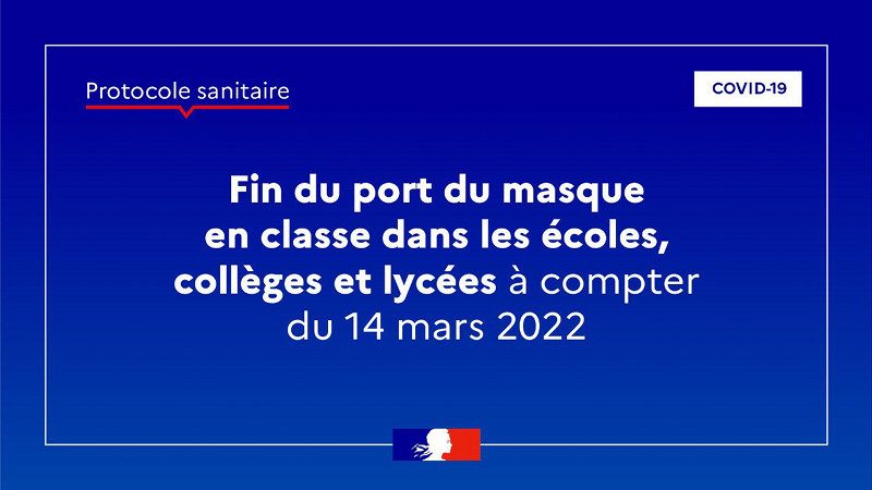 Protocole sanitaire au 17 mars 2022