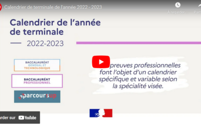 Calendrier de l’année de terminale 2022 – 2023